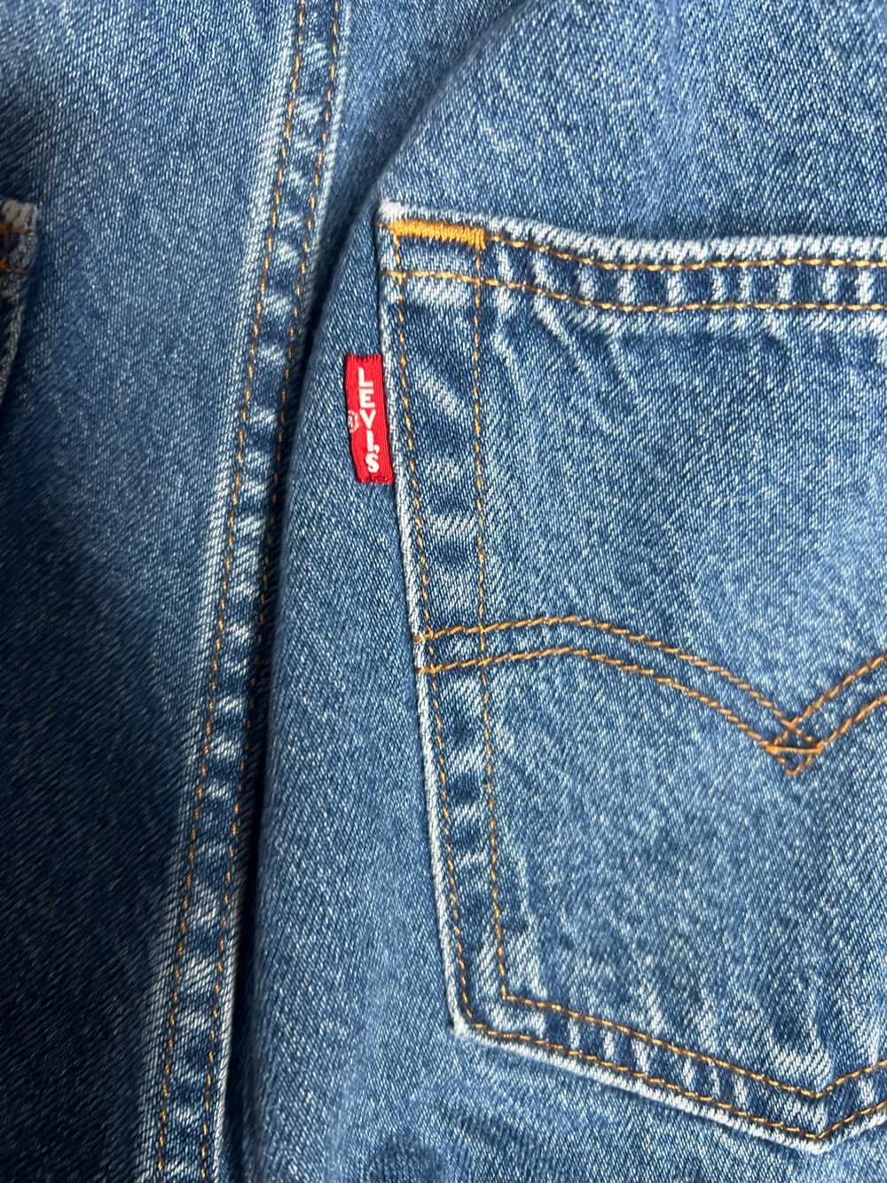 Levi’s Premium Denim Jean Dark Wash Straight Leg Overalls Womens Size XS - Picture 6 of 6